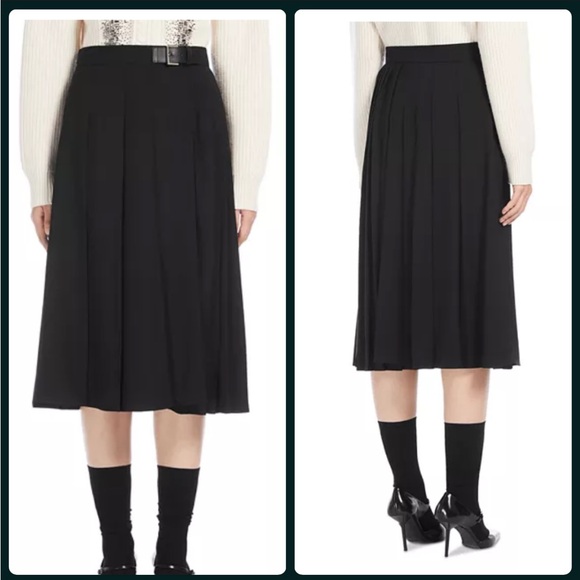 MaxMara Dresses & Skirts - Max Mara Studio “Estella” Pleated Virgin Wool Midi Skirt